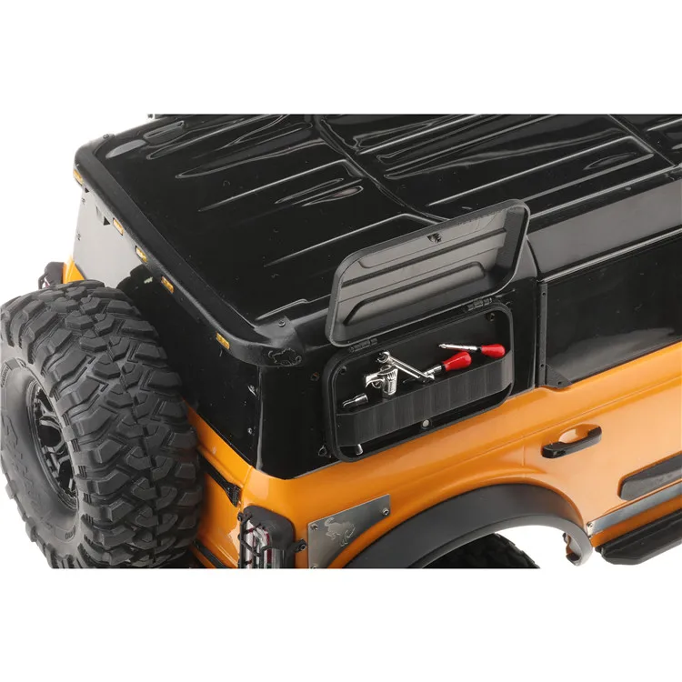 1/10 simulação modelo de escalada caixa de peças de carro para trx4 bronco axial scx10 tracion km300 caixa de ferramentas de bagagem mochila lateral