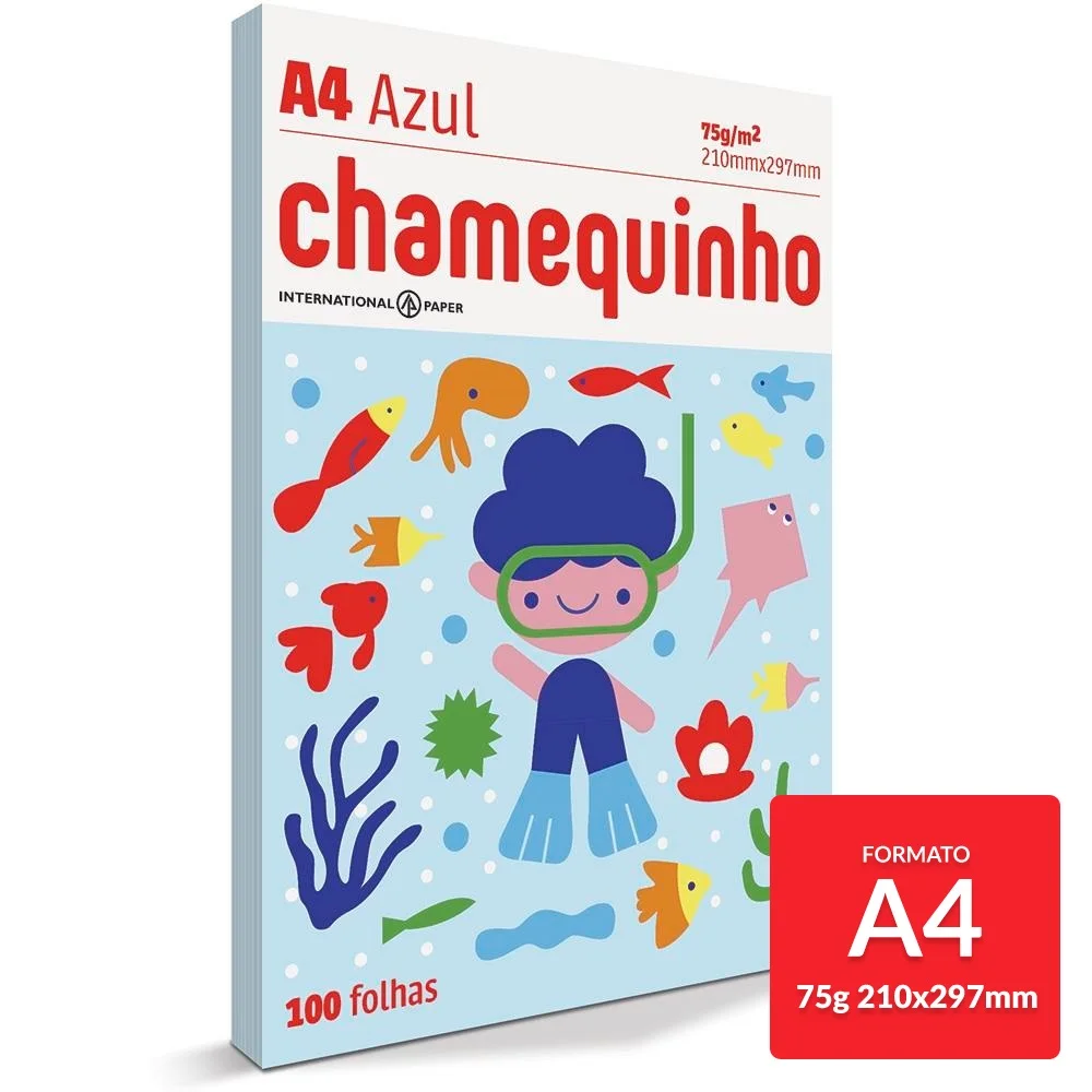 Chamequinho BLUE 75 g/m A4 Sulfite Paper 21x29,7cm 100 FL