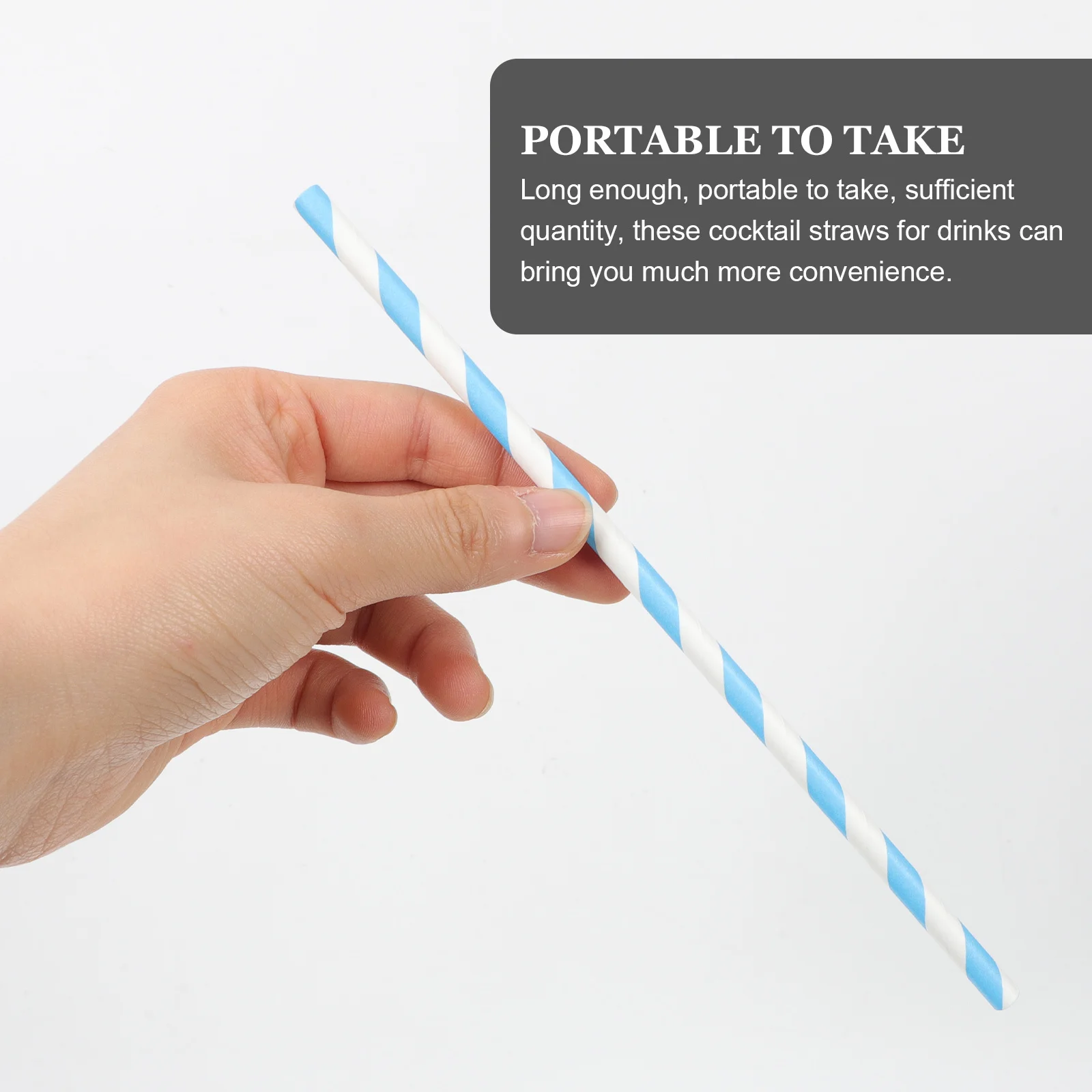 

100Pcs Disposable Paper Straws Navy Stripes Party Supplies Decorative Drinking Straws for Coffee Cocktails Home Office Travel