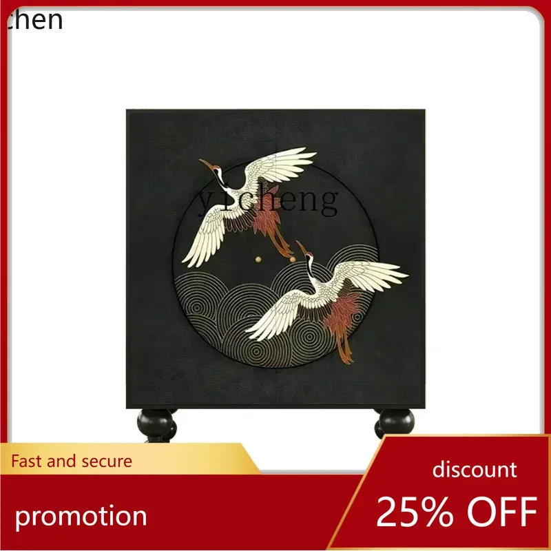 

ZML Solid Wood Shoe Cabinet Living Room Storage Decorative Cabinet Entrance Hallway Home Balcony Cabinet Vintage