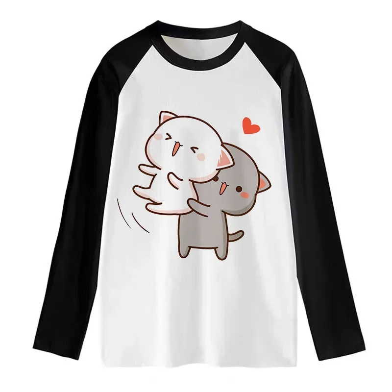 Harajuku T-Shirt Neu im Trend 2026 Damen Langarm-Raglan-T-Shirt für Tägliche Freizeitkleidung Sportlich und Elegant Kawaii Oberteile – Detail 6