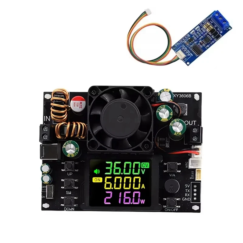 XY3606B 216W Adjustable Voltage Regulator Power Supply+K485X DC Buck Boost Converter Voltage/Current Step-Down Module
