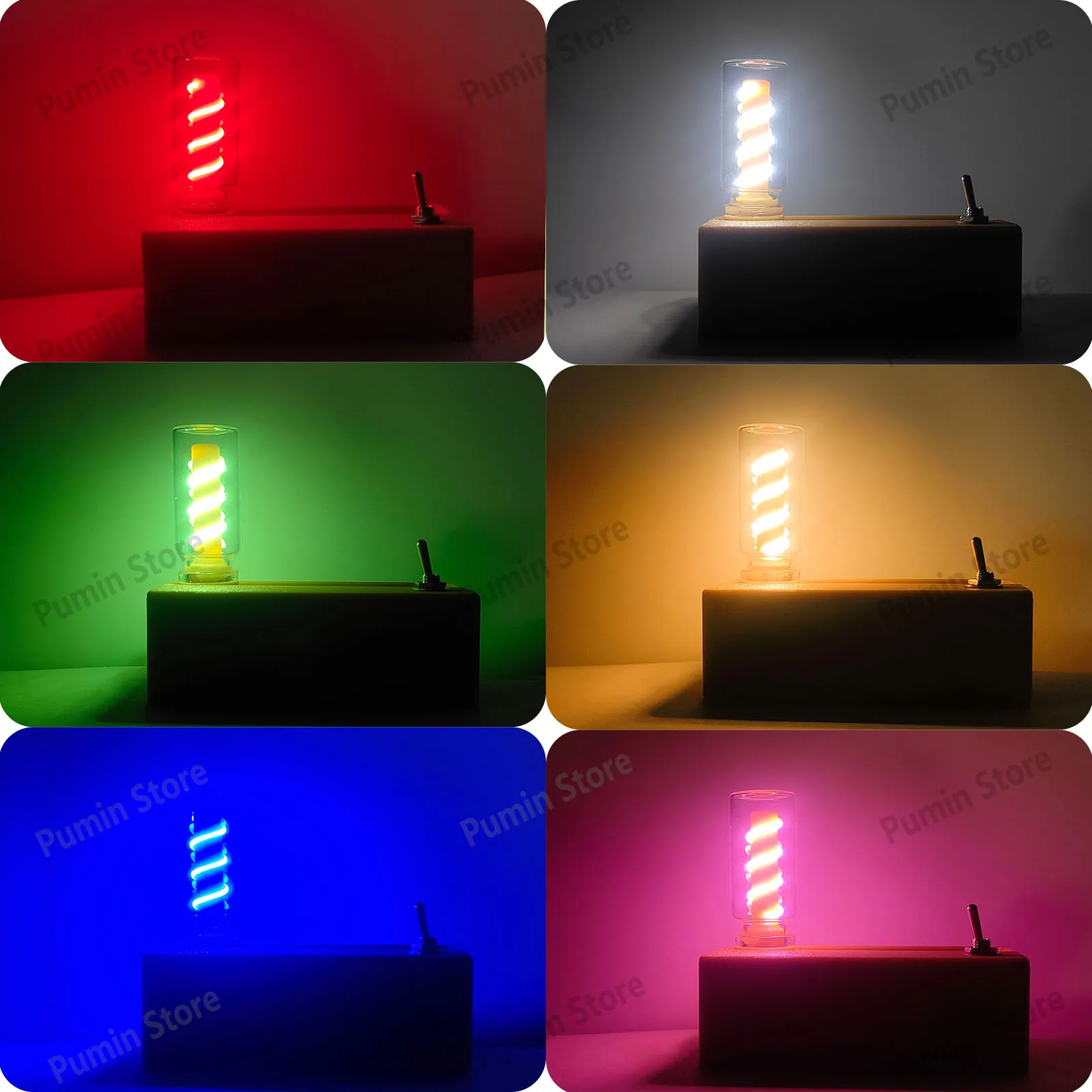 LED Flip mechanical night lightMagnetic flexible light bulb DC5V 1000mA Magnetic lamp holder 2200K White Red Green Blue Pink DIY