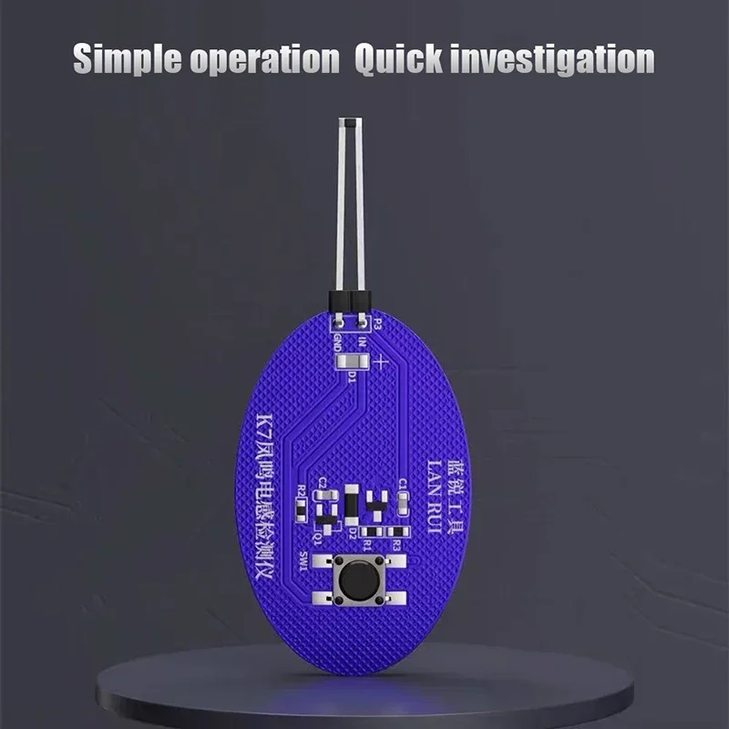 Lanrui k7 testador de indutância ferramenta de reparo da placa-mãe do telefone móvel dispositivo de detecção eletromagnética com indicador de falhas de luz vermelha