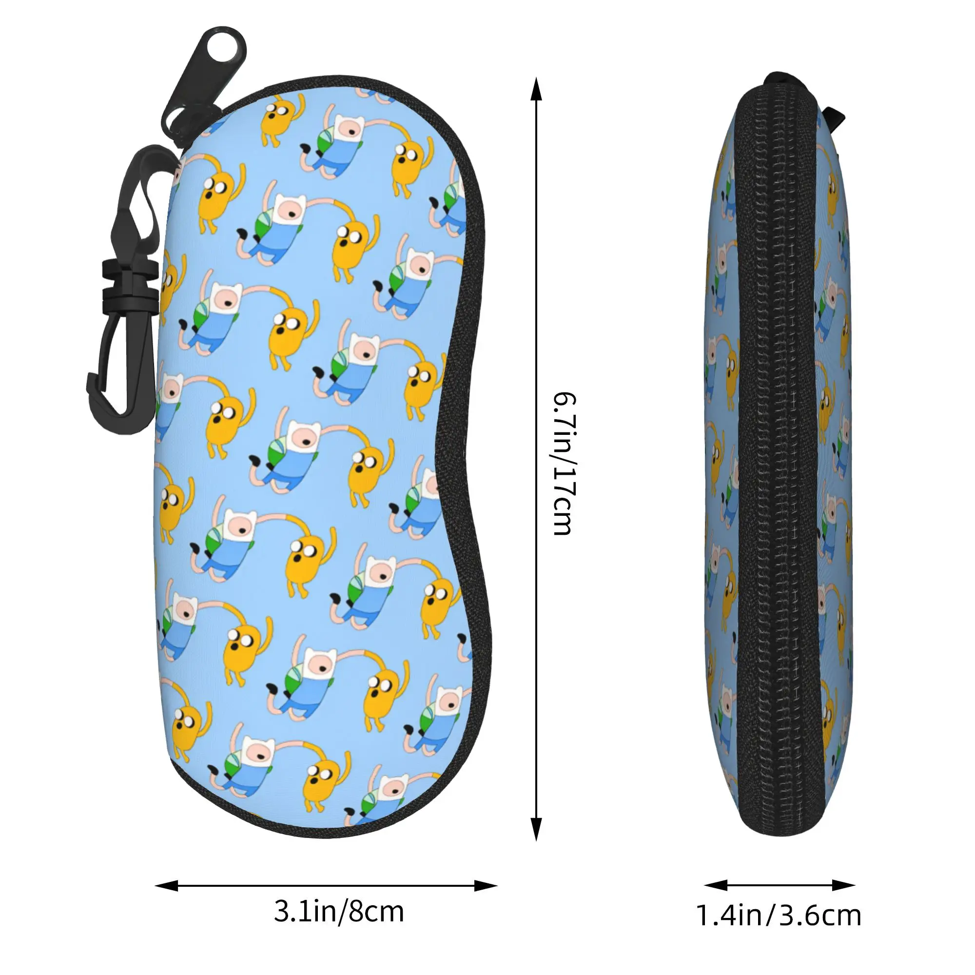 Adventures Time Glasses Case Men Women  Sunglasses Case Soft Key Chain Eyewear Bag Daily Eyeglass Protector - view 4