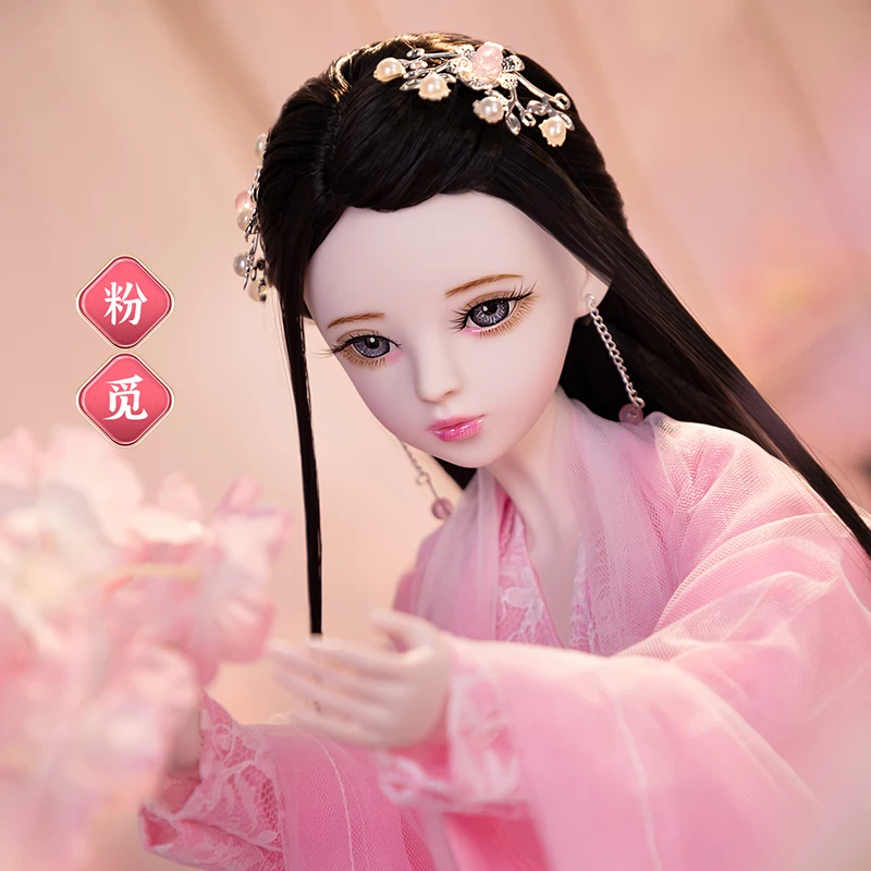 Handmade 1/3 Bjd Dolls 60cm JinMi FuYao Chinese HanFu TV Character Ball-Jointed Doll Full Set With Clothes Toys For Girls Gift