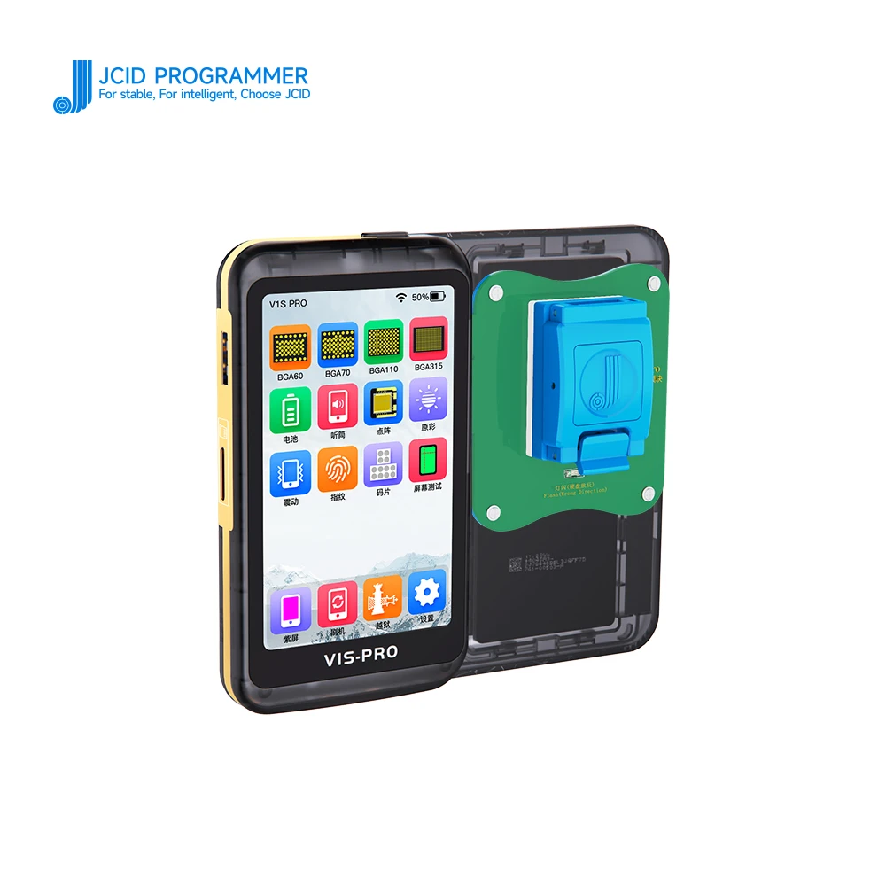 JCID V1S PRO Programmer with BGA315 BGA110 BGA70 Socket Support Built-in Battery Nand Flash Read Write for Phone 6-14 Pro Max