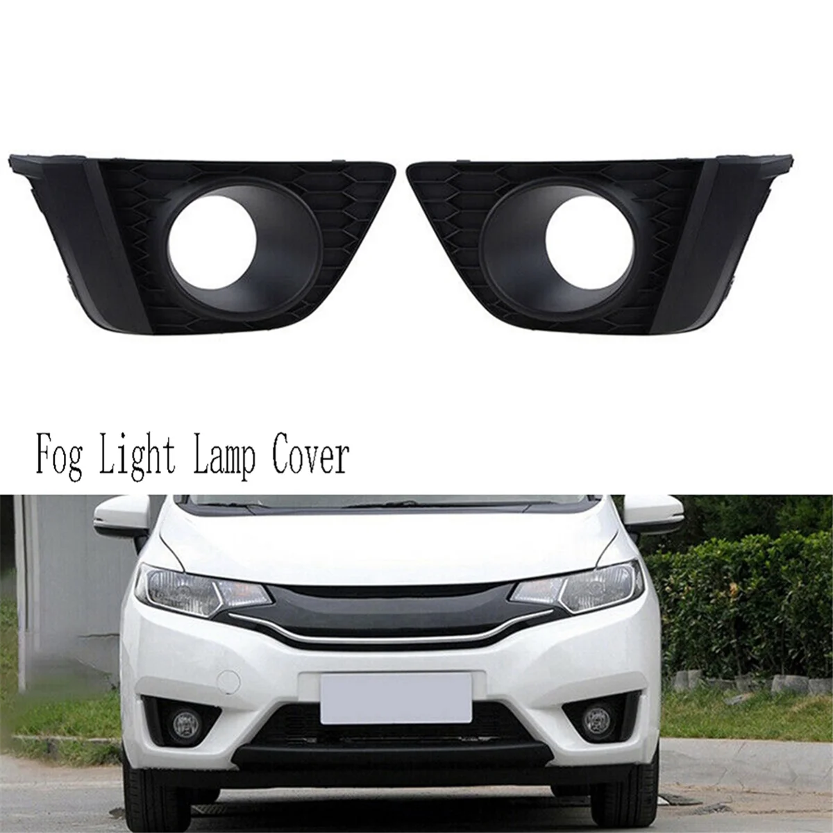 N33R_Front Bumper Bezel Fog Light Lamp Cover with Hole Fog Light Frame