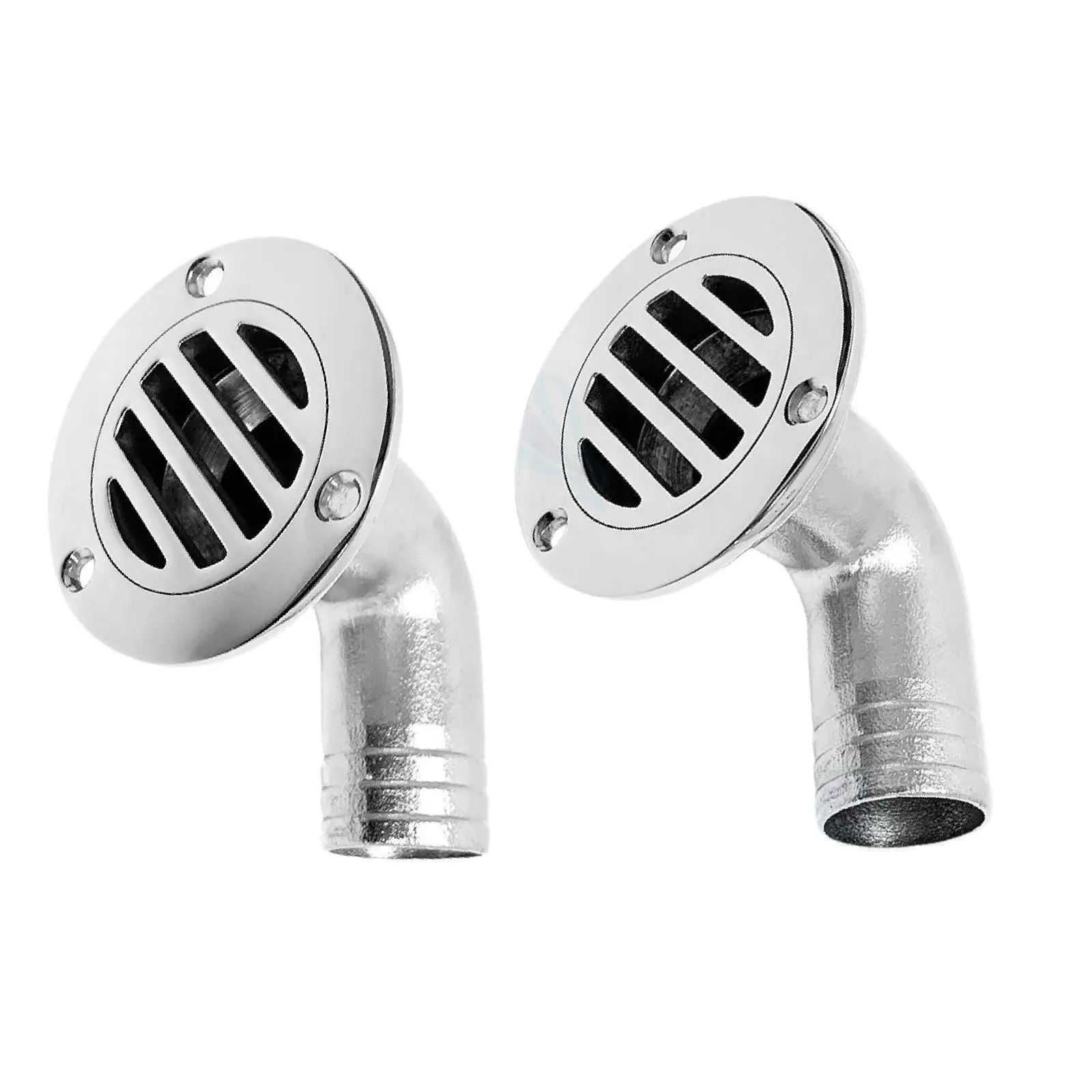 

Marine Boat Floor Drain Professional Replacement Accessories Easy to Install Stainless Steel 90 Degree Deck Water Drainage