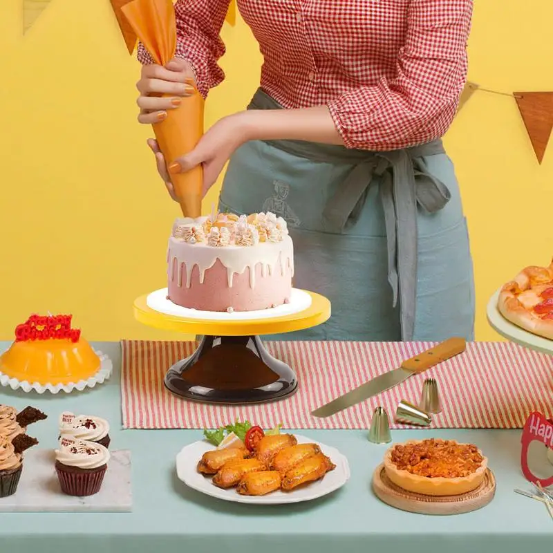 

Rotating Cake Stand Serving And Presentation Base 10 Inch Cake Decorating Supplies For Cupcake Dessert Display In Party Wedding