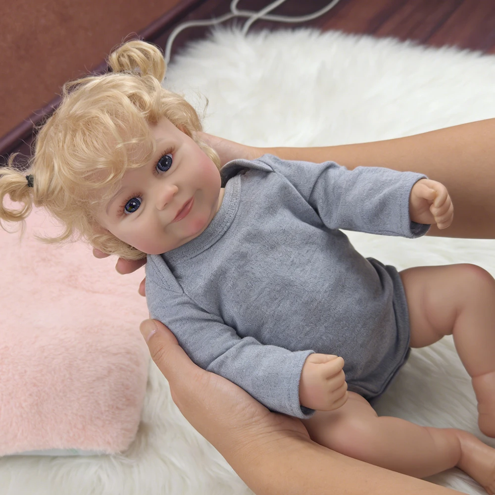 20Inch Maddie Reborn Doll Full Vinyl Handmade High Quality with 3D Paint Visible Veins Waterproof Bath Toy