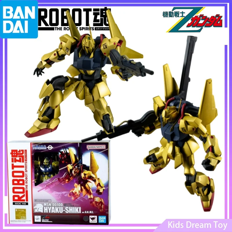 بانداي InStock الأصلي روبوت الأرواح جاندام أنيمي MSN-00100 HYAKU-SHIKI Ver.A.N.I.M.E ألعاب شخصيات الحركة نموذج قابل للجمع