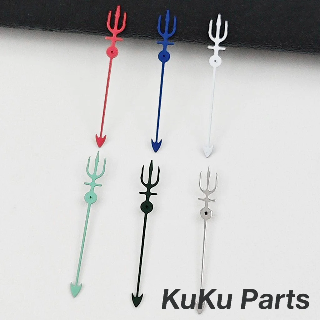 Trident Shaped NH35 Watch Hands 12.5MM Silver Gold Black Blue Red Green Watches Needles for NH34 NH35 NH36 NH38 NH70 Movement image 3