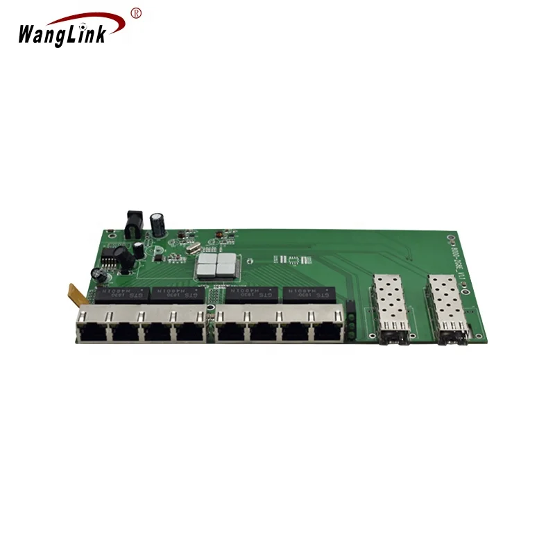 

FTTH Fiber Optic Factory Price Reverse POE Switch 8 Port Ethernet+2 Giga SFP Slot PCBA For Outdoor