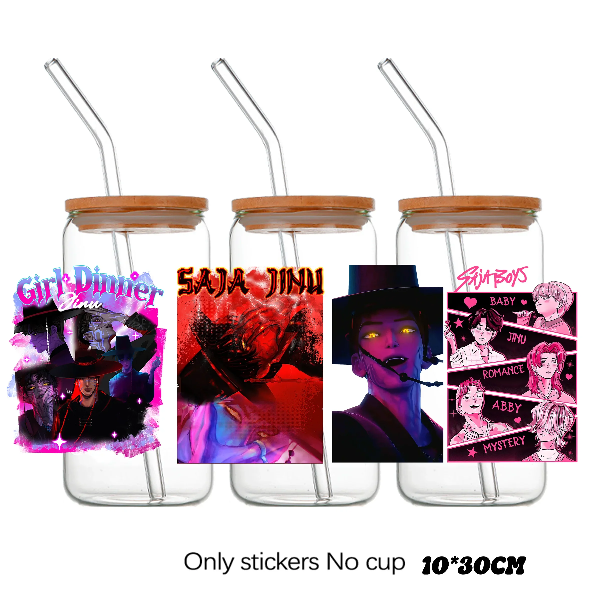 K-POP شيطان الصيادين HUNTRX ملصق ميرا زوي رومي نقل kpop سالانا بنين Uvdtf زجاجة K البوب كريستال ملصق Uv Dtf كوب سيارة يلتف #4
