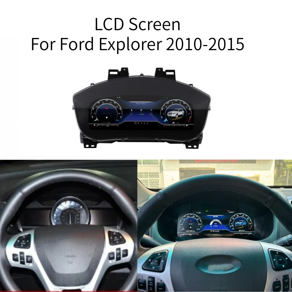 LCD Android Screen For Ford Explorer 2010-2015 Speedometer Car Digital Cluster Cockpit Dashboard Instrument Panel Carplay