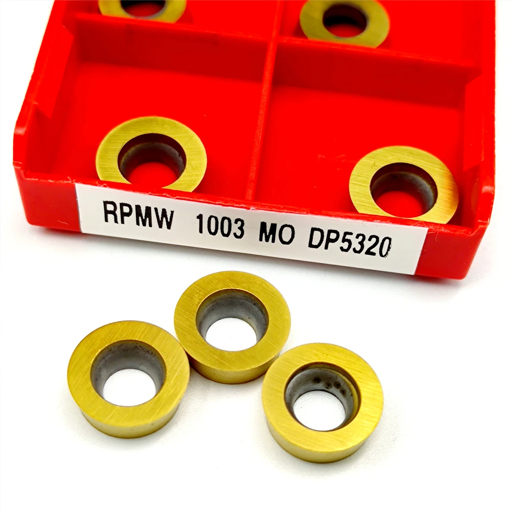 High Quality Hard Alloy Tool 10PCS RPMW1003 MO DP5320 Processing Met Lathe Carbide Insert APMT 1135 Turning Tool
