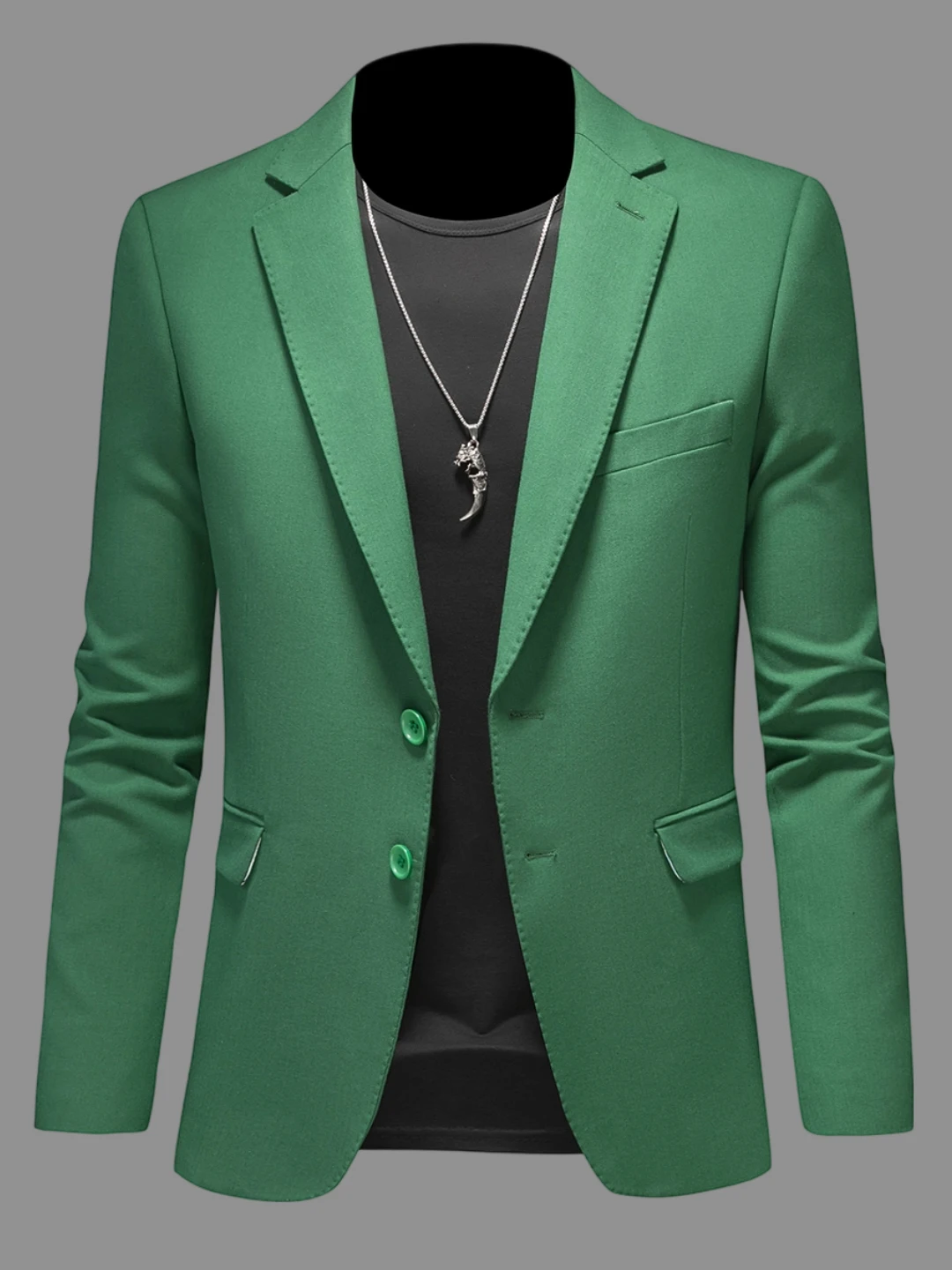 

Мужской повседневный костюм-двойка Slim Fit: новинка весна-осень, корейский стиль, бренд Sle Haome Busin, из полиэстера