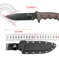 HX OUTDOORS DC53 Camping Knife,Straight Hunting Rescue Survival Knives ,Fishing Tool Flax Handle Kydex 60Hrc Dropshipping