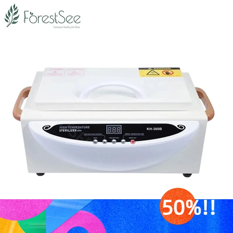 300W High Temperature Dry Heat Nail Sterilizer With Cabinet Disinfection Box For Manicure Dental Beauty Salon Nail Tool