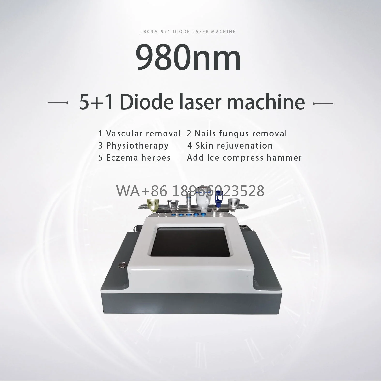 

Аппарат для лечения грибка ногтей и омоложения кожи 5-в-1 диодным лазером 980 нм. Высококачественное оборудование.