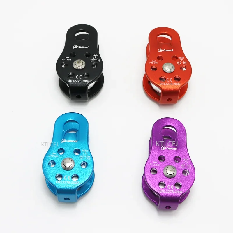 Gear Tool Useful Adventure Outdoor Gear Aluminum Alloy Easy To Use Rock Climbing Fixed Side Plate Single Sheave Pulley Hauling