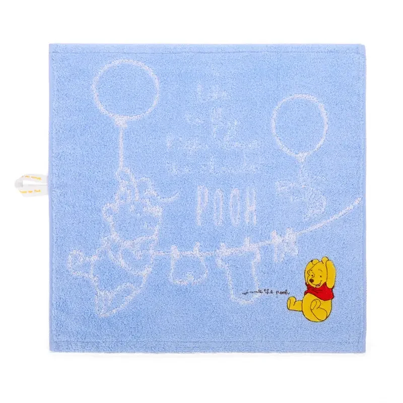 Disney Winnie The Pooh Cotton 100% Handkerchief  Hand Towel  Square Scarf Cartoon Soft Water-Absorbing Boy Kids 34x34CM