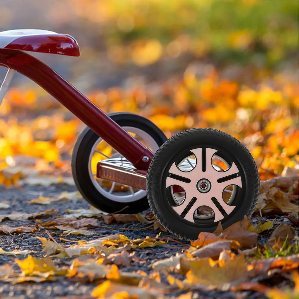 

2Pcs Children's Tricycle Wheels 0.8cm Hole Diameter Lightweight Durable Replacement Stable Ride Kid Bicycle Rear Axle Skateboard