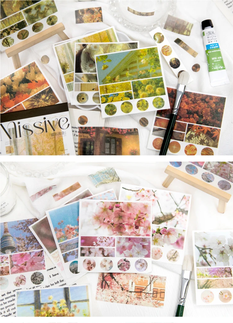 Journal GO 40 Stück Landschafts-Sticker für Scrapbooking, Dekoration, Handgemachte Collage, Junk Journal, Tagebuch, Hintergrundpapier – Detail 15