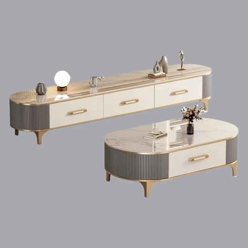 

Лидер продаж, светлый роскошный журнальный столик из каменной плиты, гостиная, дом, новая современная простая маленькая квартира, овальный свет, роскошь