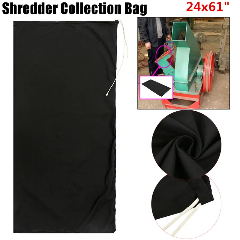 155x61cm Black Wood Leaf Chipper Shredder Collection Bag Craftsman