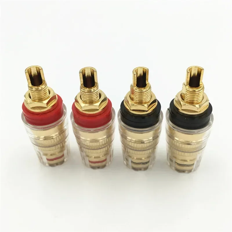 Poste de encuadernación, Conector de enchufe Banana, amplificador de Terminal de altavoz chapado en oro, Conector de Audio, electrónica de consumo,