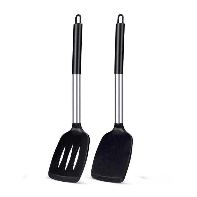 2Pcs Silicone Spatula Set Heat Resistant Nonstick Steak Spatula Kitchen Cooking Utensils Cookware Cooking Tool Set Spatula Kit