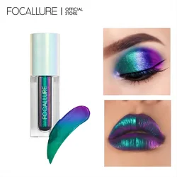 FOCALLURE-sombra de ojos líquida camaleón resistente al agua, brillo de diamante duradero, brillo de labios, Cosméticos de maquillaje multiusos