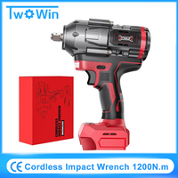 Cordless Impact Wrench 1/2 inch 1200N.m High Torque Brushless LED Electric Impact Wrench Gun 4-Mode Speed Milwaukee M18 Battery