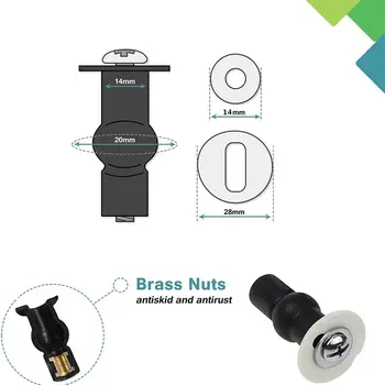 2 ks šroubů na toaletní sedátko, panty, rozpínací gumové horní a spodní matice, upevňovací prvky, slepý otvor pro WC, koupelnové doplňky, náhradní díly 10 nejlepší prodej šrouby na toaletní sedátko - №7