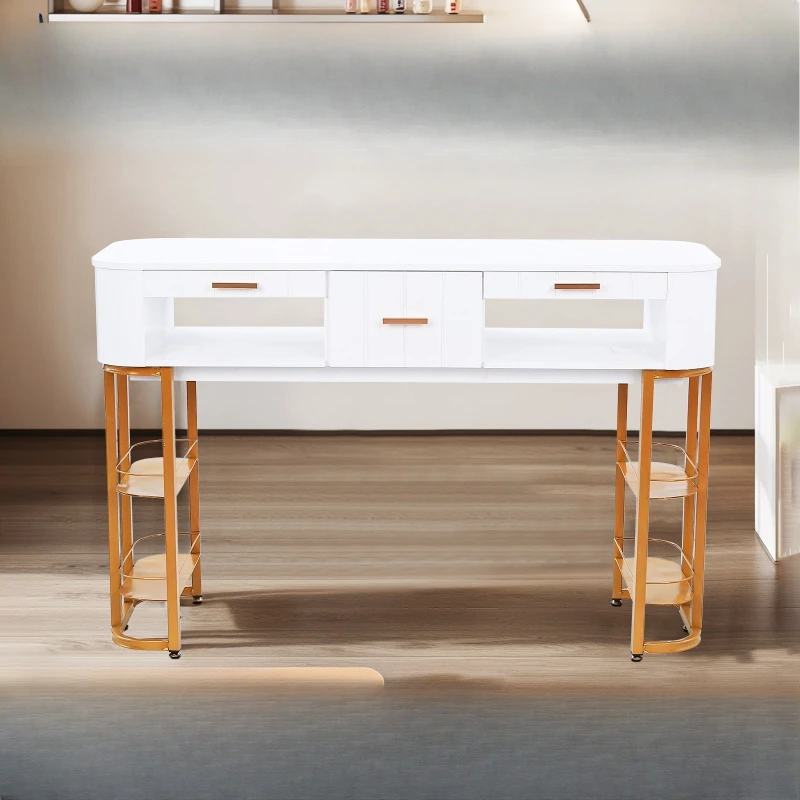 

Nail Table ins Wind Nail Gold-plated Nail White Wide Desktop