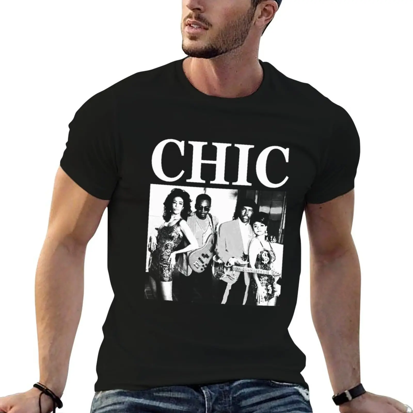 Chic Band T-Shirt Sports Casual Breathable Tee Shirt