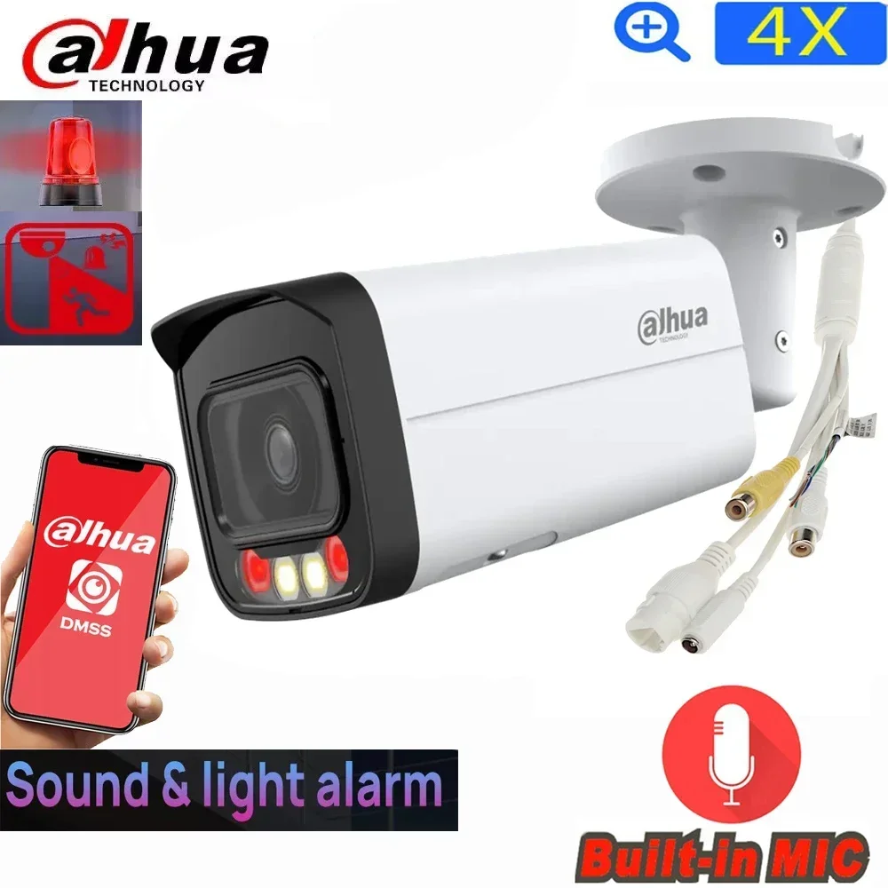 

Dahua mutil language PC-HFW2449T-ZAS-IL 4MP Color WizSense Network IP Camera POE Smart-Light with 5x zoom