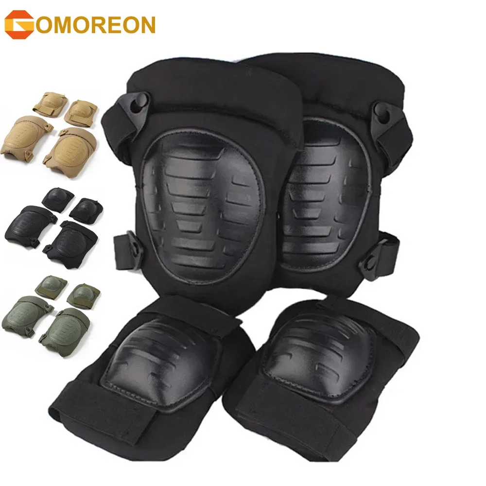 4Pcs/Set Knee & Elbow Protective Pads Guard Knee and Elbow Pads Outdoor Sports Safety Gear Adjustable Shoulder Straps