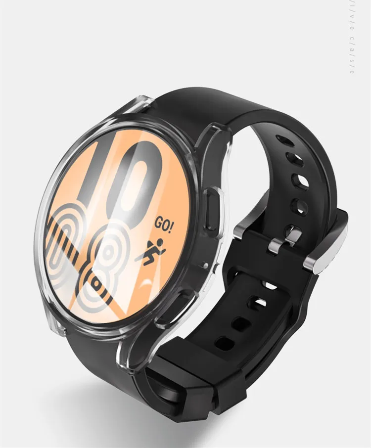 غطاء ل سامسونج غالاكسي Watch5 برو 45 مللي متر حالة 44 40 مللي متر Smartwatch مطلي اكسسوارات بولي Bumper الوفير allround حامي الشاشة Watch4