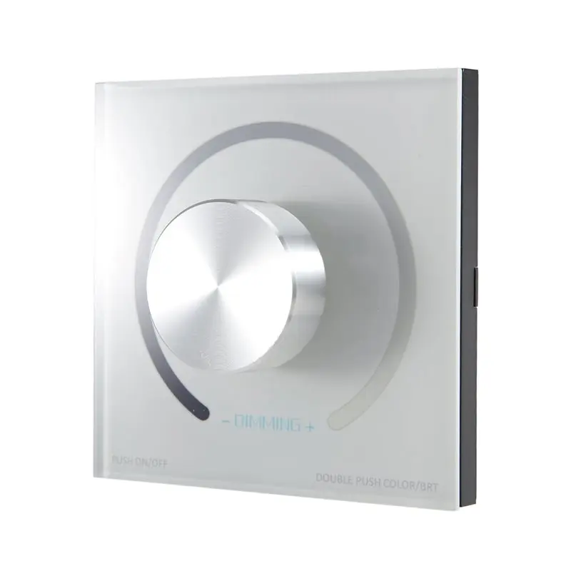 A01F-Wall Mounted PWM Dimmer For LED Strip Dimmer DC12V-24V Rotary Panel Knob For 5050 3528 Single Color Tape Control