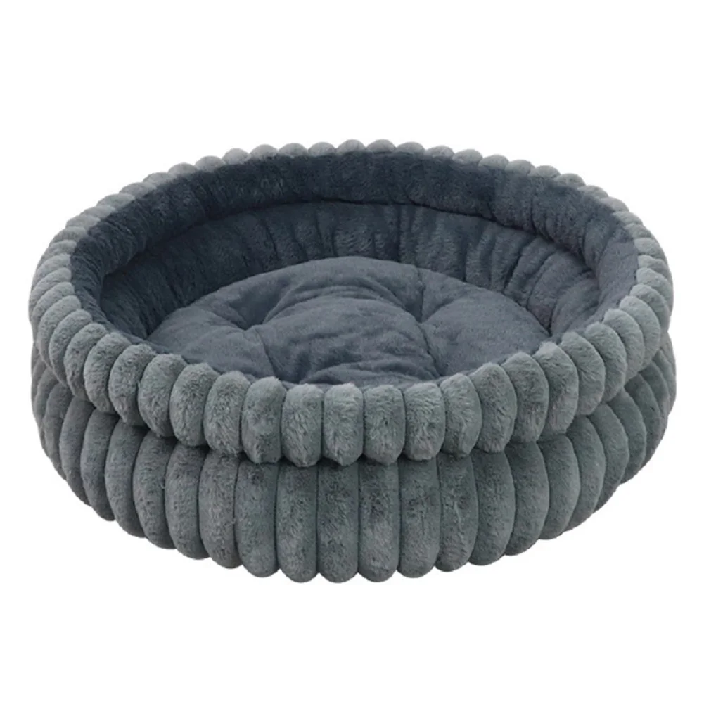 

Cat Bed Kitten Bed with Anti-Slip Bottom Washable Round Cat Beds Soft Plush Fur Pet Bed Load Capacity of 15 Kg for Indoor