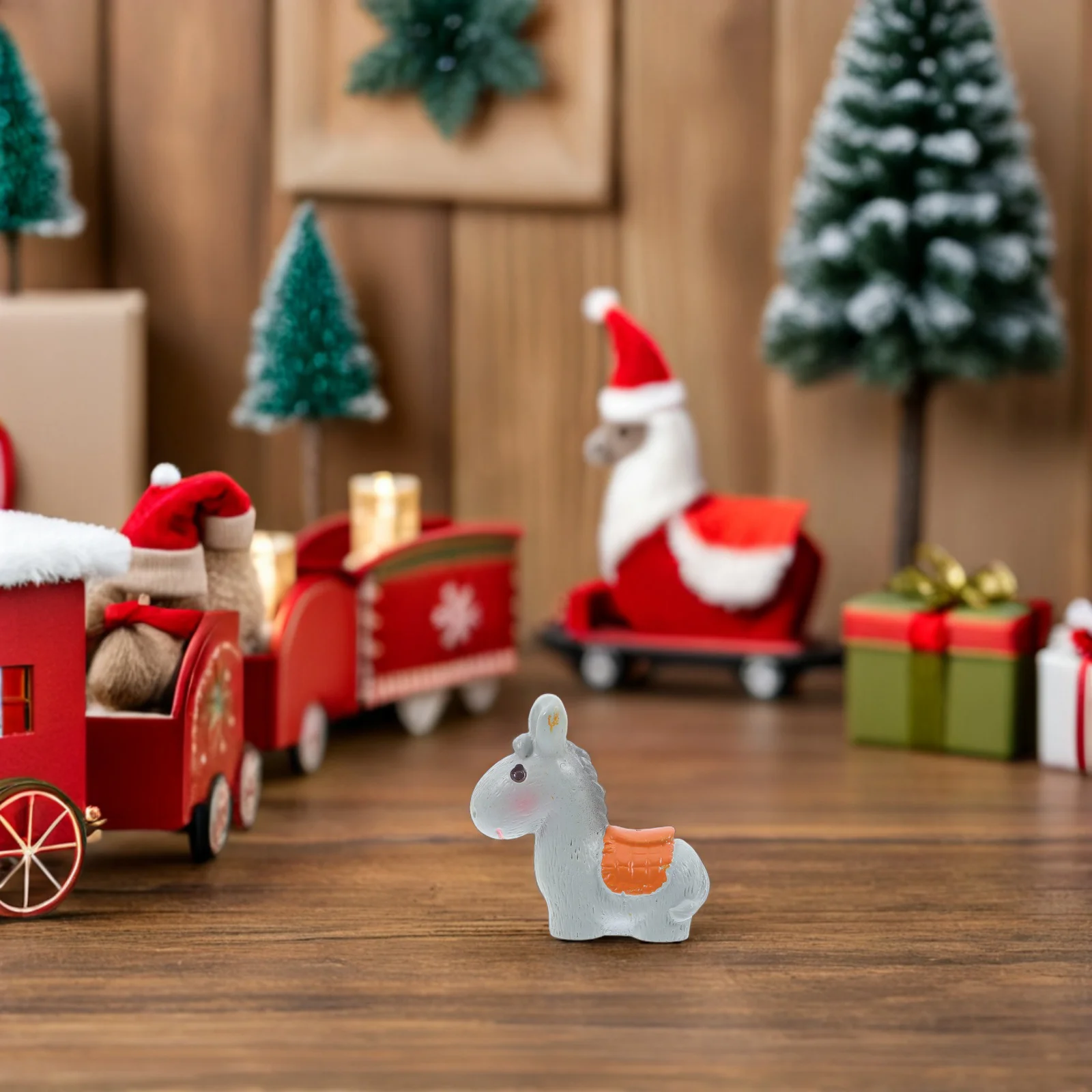 

6Pcs Small Donkey Figurines Resin Craft Decor for Miniature Garden Sand Table Landscaping Indoor Outdoor Decoration Collection