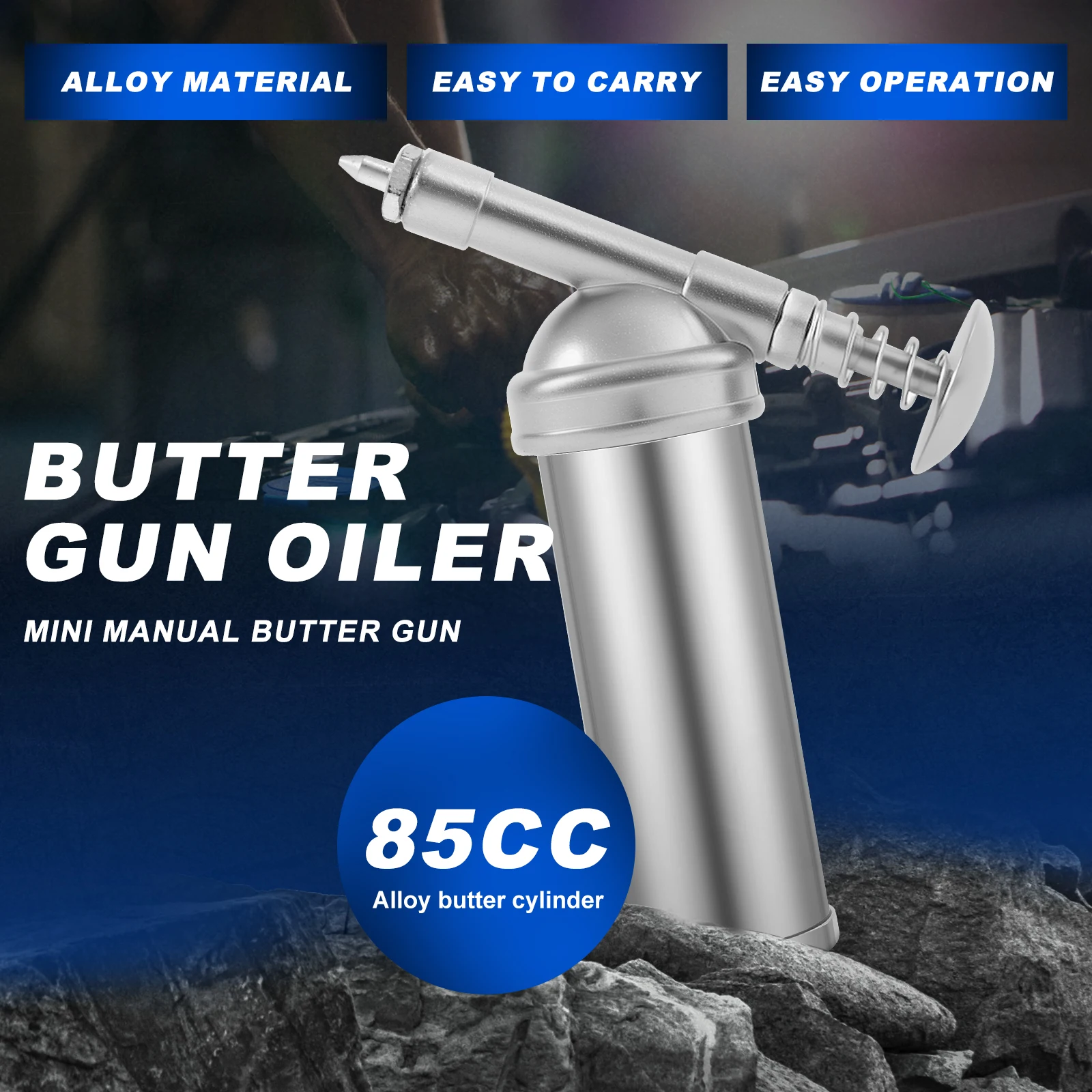 

Масленка высокого давления емкостью 80 куб.см, 1000 фунтов на квадратный дюйм, ручная масленка высокого давления, мини-велосипедный смазочный пистолет для смазки небольших аксессуаров