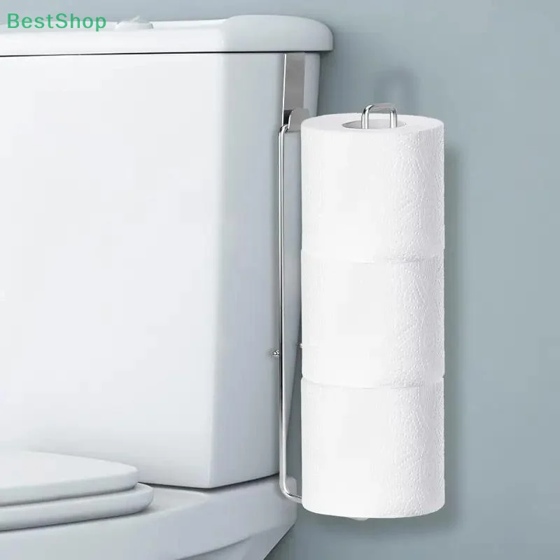 ★★★Iron Toilet Tissue Storage Rack, Toilet Roll Paper Holder, Kitchen Hook Tissue Holder Punch Free Wall Mounted