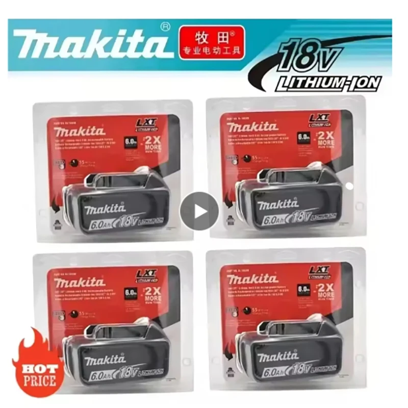 

Makita 100% original 18V 6000mAh lithium-ion rechargeable power tool 18V replacement battery BL1860 BL1830 BL1850 BL1860B