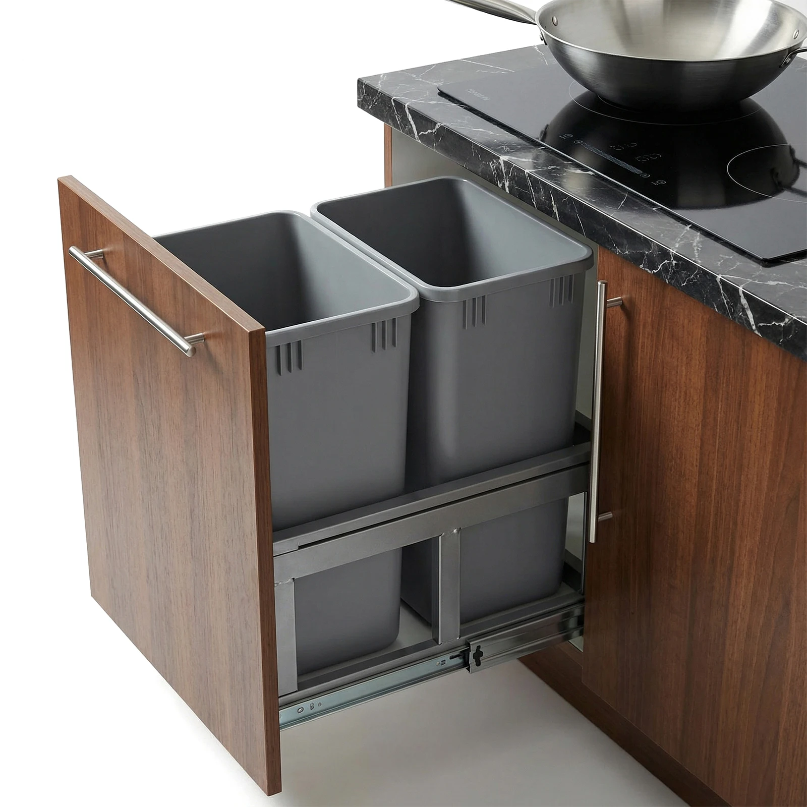 

10 Pack 35 QT Pull Out Under Sink Garbage Bin Easy To Clean In Cupboard Bin 14x18x9inch for Kitchen Workspace Bathroom Office