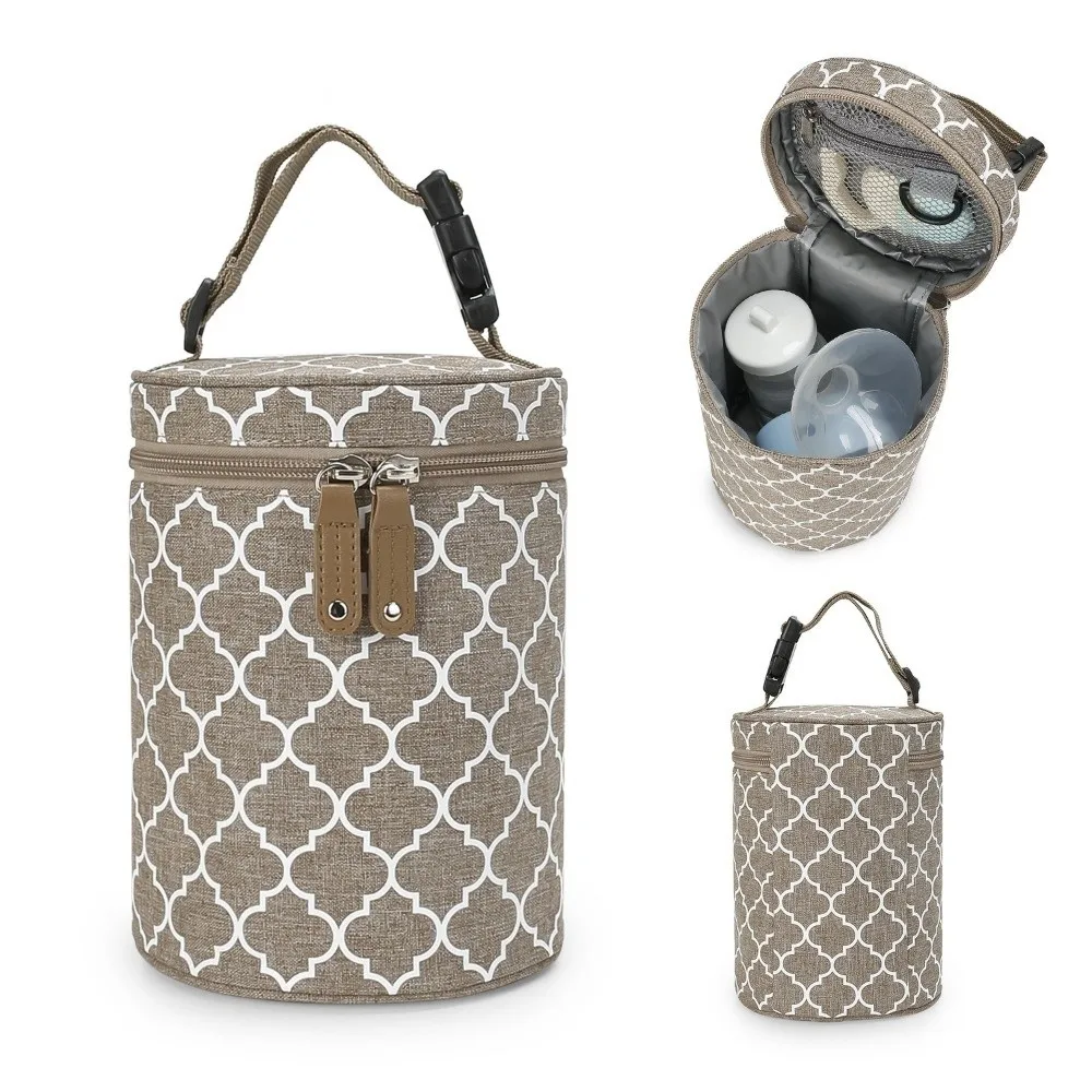 

Thermal Insulation Stroller Hanging Bag Waterproof Large Capacity Baby Bottle Bag Hanging Design Travel Carrier