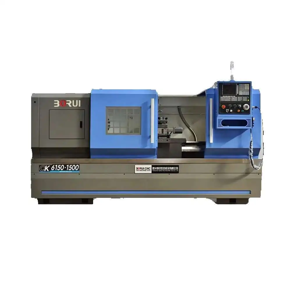 Ck6150 Horizontal Lathe 4 Position Electric Tool Turret FANUC System Heavy Duty CNC Milg Hine Taiwan Spindle